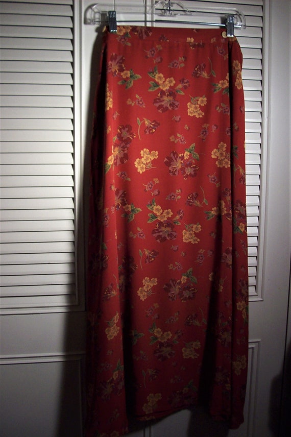 Skirt 12, Eddie Bauer Maxi Rayon Wrap Skirt, Fall 
