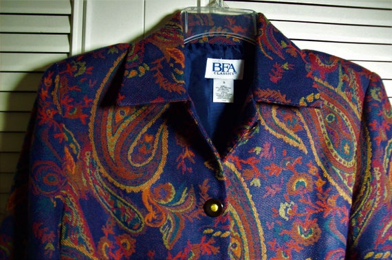 Jacket Small - Medium, Paisley  Brocade Colorful … - image 3
