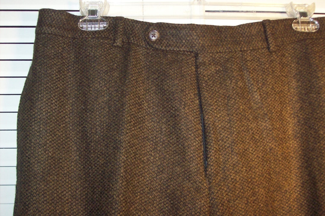 Pants 36 Long Men's Wool Tweed Pants by J Peterman. FIVE Etsy