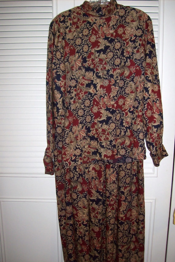 Dress 12, Vintage Brooks Bros. Two Piece Paisley … - image 5
