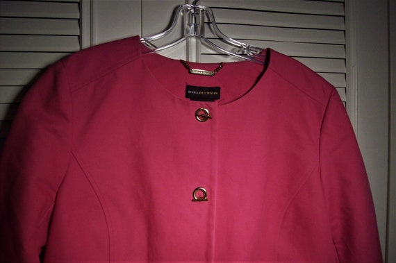 Jacket 16, Dana Buchman Hot Pink Cotton Jacket, A… - image 3