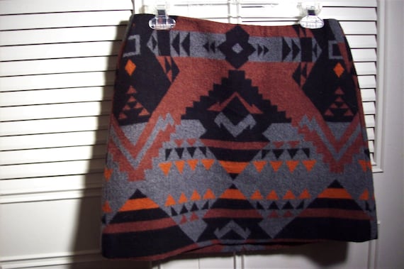 Skirt 8, Gap Aztec Short Lined Skirt.  All Wool. … - image 1