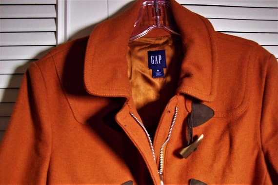 Jacket Medium, Coat Medium, Gap  Orange Toggle Ja… - image 4