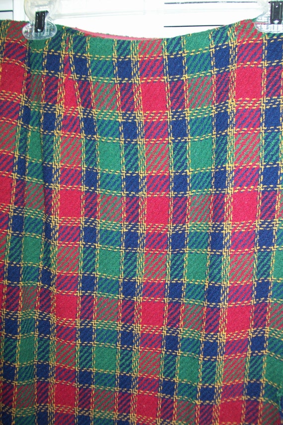 Vintage Plaid blanket wrap skirt by Ritchie Freem… - image 3