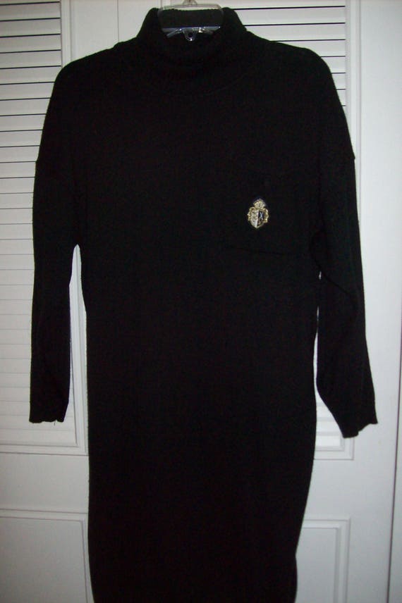 Sweater Dress, 12, Black Turtle Sweater Dress 12, 