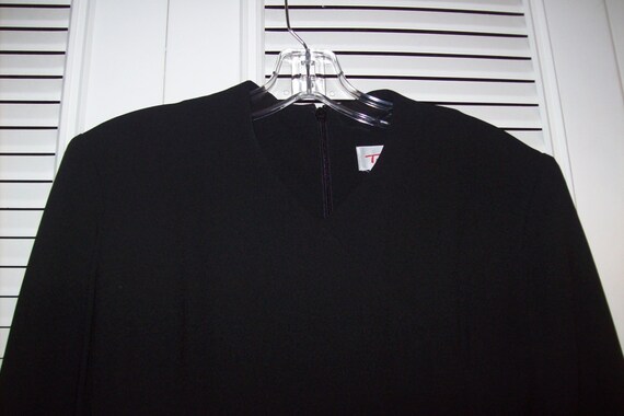 Dress 6, Vintage Talbot's Long Sleeved Black Crep… - image 3