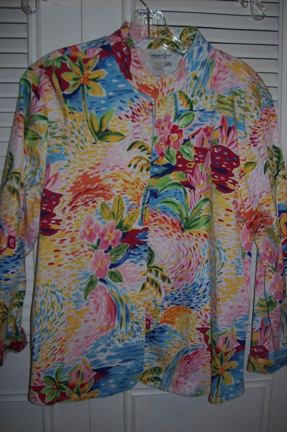 Jacket Large,  Coldwater Creek Floral and Fauna Ou