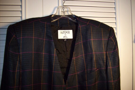 Blazer 14 Window Pane Blazer by Kasper.  Double B… - image 3