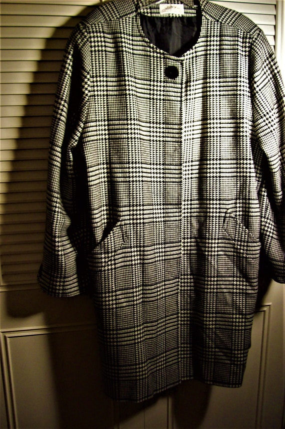 Coat XL, Lilli Ann Collections, Glen Plaid Wool Th