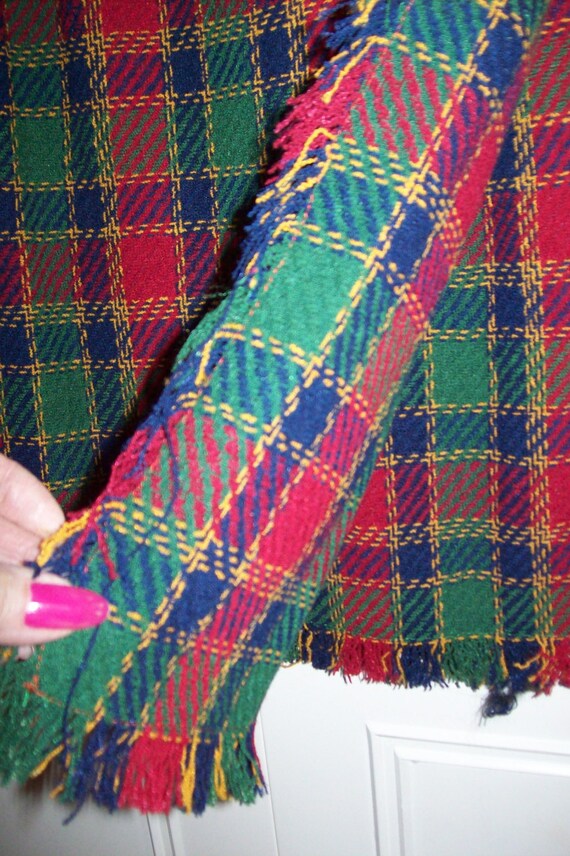 Vintage Plaid blanket wrap skirt by Ritchie Freem… - image 2