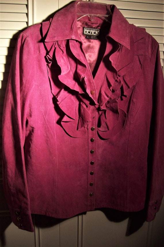 Shirt Large, Jacket Large, Genuine Leather Suede  