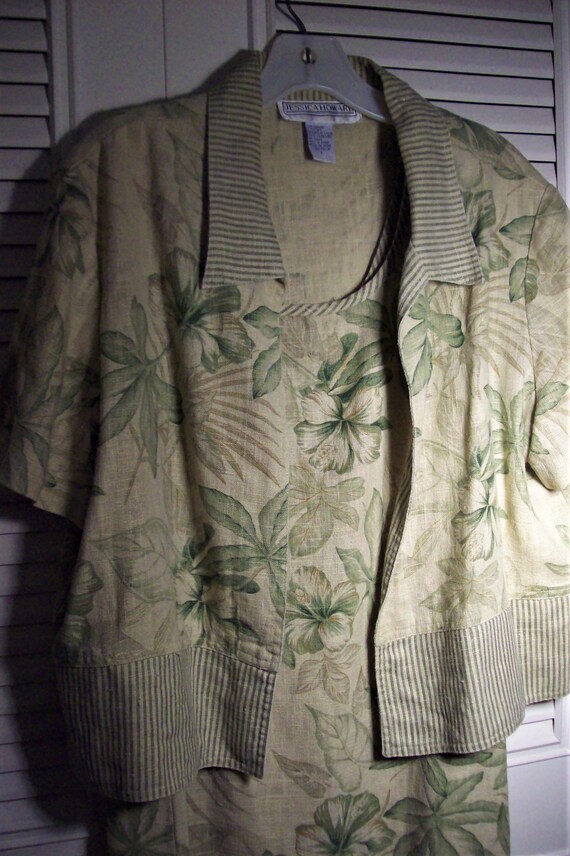 Dress /Jacket, 12, Linen Jacket And Maxi Straight… - image 3