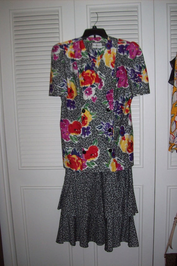 Dress 10, Two Piece Cotton Dress, 80s  Irene Herb… - image 1