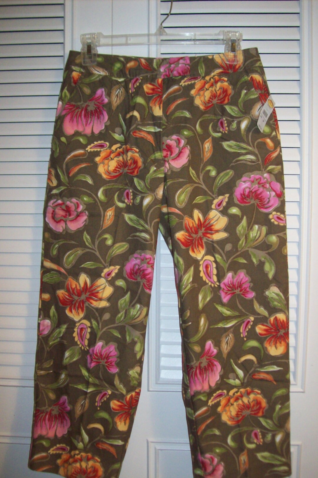 Capris 6 por Talbot's Floral Bright Tags Still Attached Etsy España