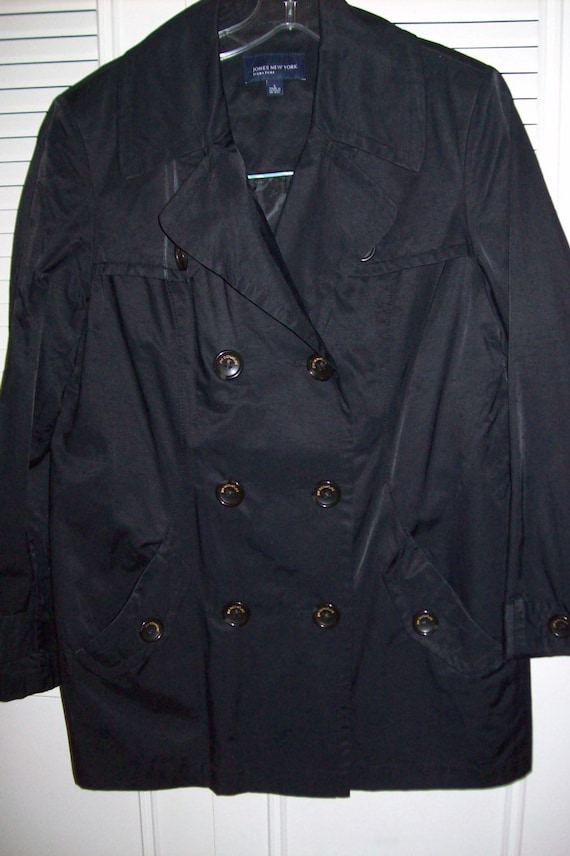 Coat 12 Raincoat SALE Trenchcoat Jones New York Women s Black