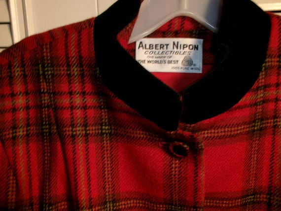 Albert Nipon Suit, Stewart Plaid Wool , Vintage S… - image 6
