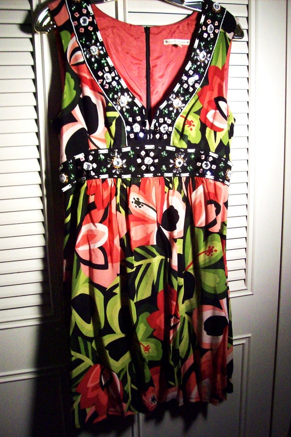 Nanette Lepore, Dress 8, Evening, Party, Bling It! Jeweled Silk Entrance Dress, Five Star Knockout!