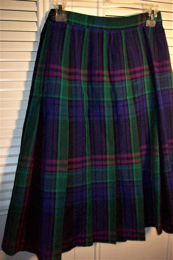 Skirt 6, Pendleton Plaid Pleated Adorable Classic… - image 2
