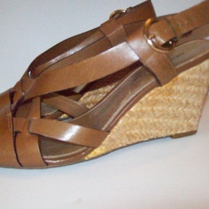 Shoes 9, Espadrilles, Antonio Melani Italian Made Designer FIVE STAR Wedge Heel Leather Espadrilles Shoes, see details image 2