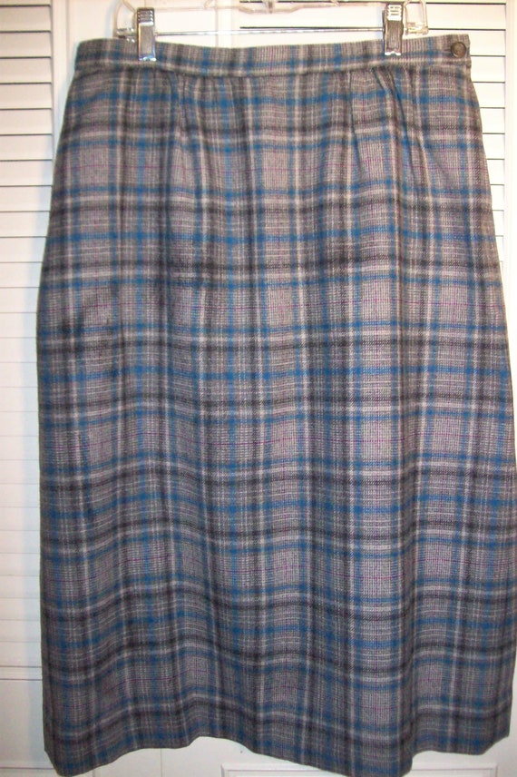Skirt 10, Pendleton Plaid Wool Lined Classic Skir… - image 1