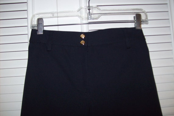 Pants 14, Capris 14, Vintage Black Capris by Carlisle. Size 14 They  Stretch, They Are Skinny, Brass Buttons WOW 