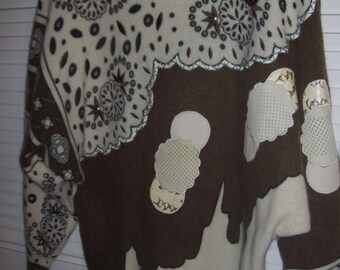 ☺*︎様 OLD Lambs wool sued knit Old Highland Knitted Wool Men's Sweater With Pewters Clasps
