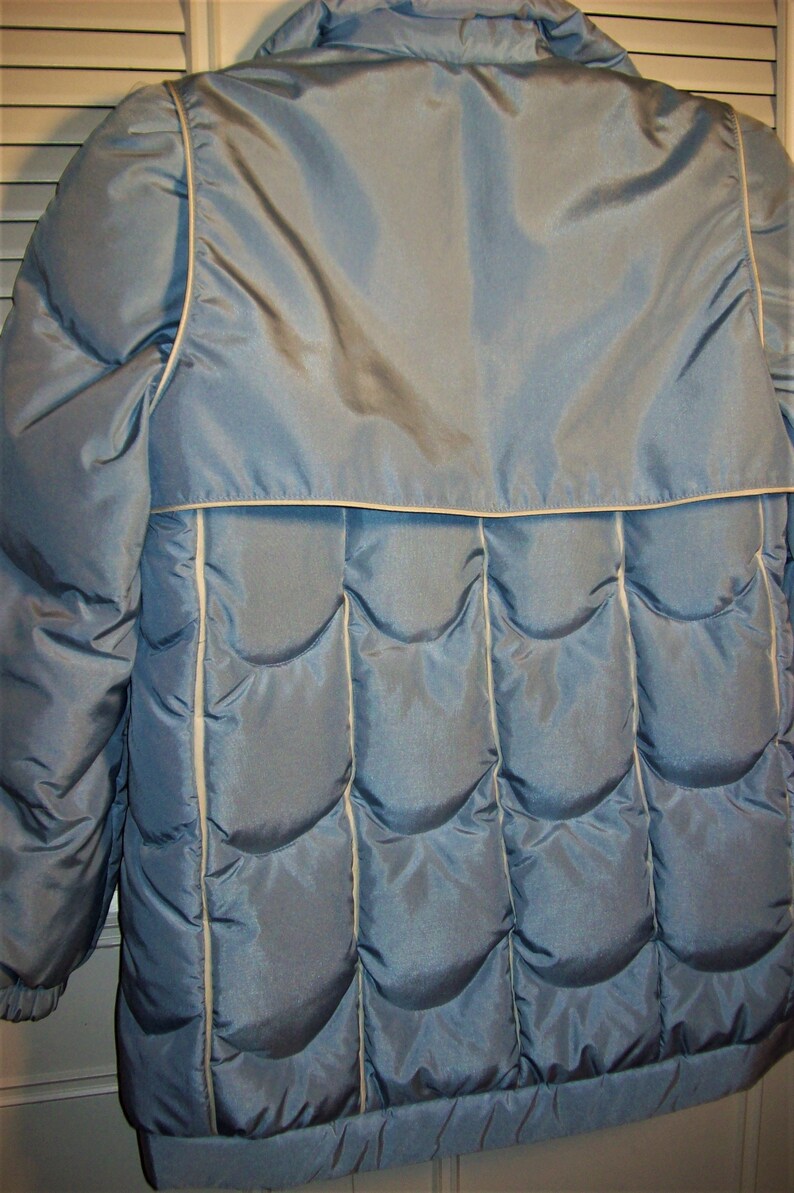 Parka Medium, Downfilled Parka Jacket by J Gallery. Baby Blue, Zips