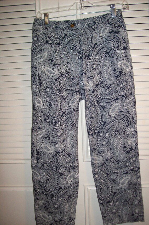 Capris 8, Vintage Lauren Ralph Lauren Black and Wh