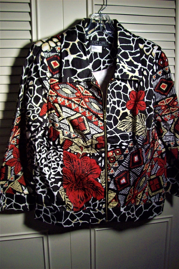 Jacket Small, Nancy Bolen's Fun Exotic Zippered Co