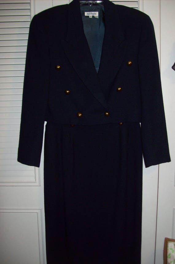 Suit 10, Navy Crepe Suit, Spring Ann Taylor Skirt 