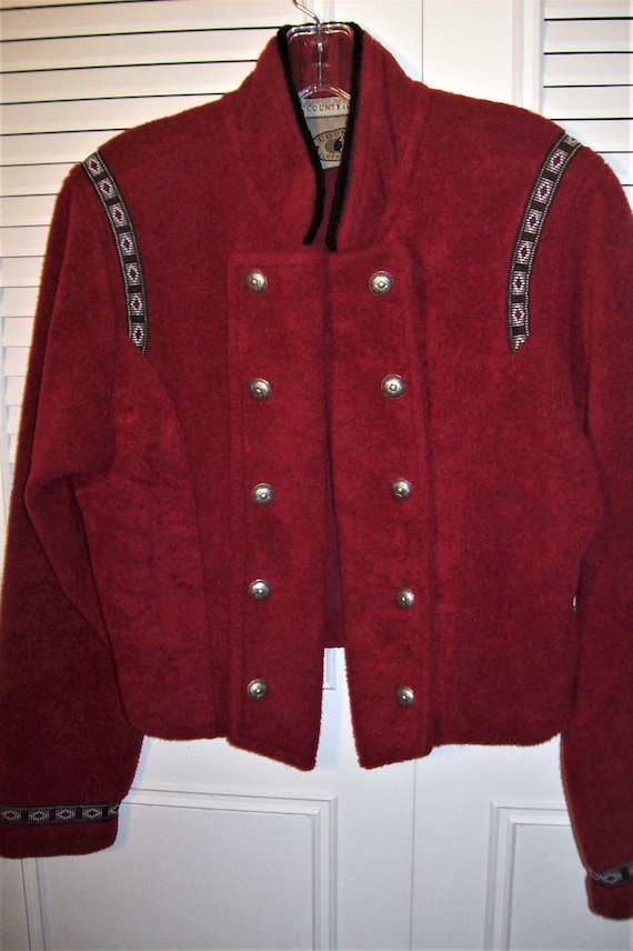 Jacket Small, Cadet Styled Fun Vintage Fleece Jac… - image 1