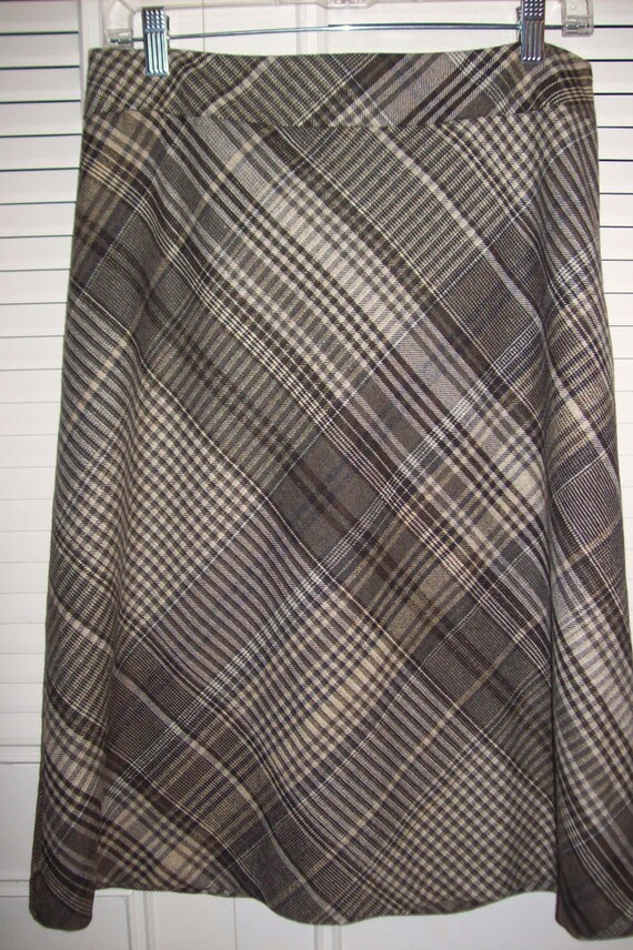 Skirt 10, Vintage Ann Taylor Plaid Wool Blend A -L