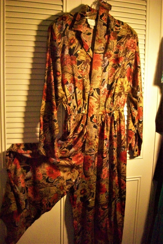 Dress 12 - 14, Jumper, Split Skirt, Rayon Floral F