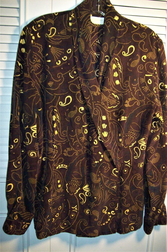 Shirt/Blouse 8, Silk Dana Buchman Side Wrap Paisle