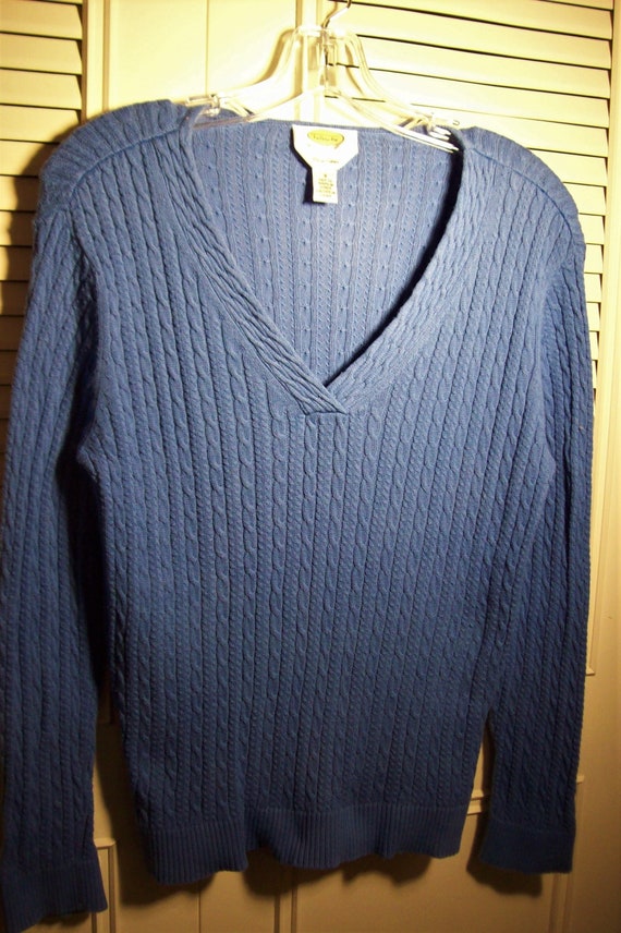 Sweater Small, Talbot's Cable Knitted V-Neck Pullo