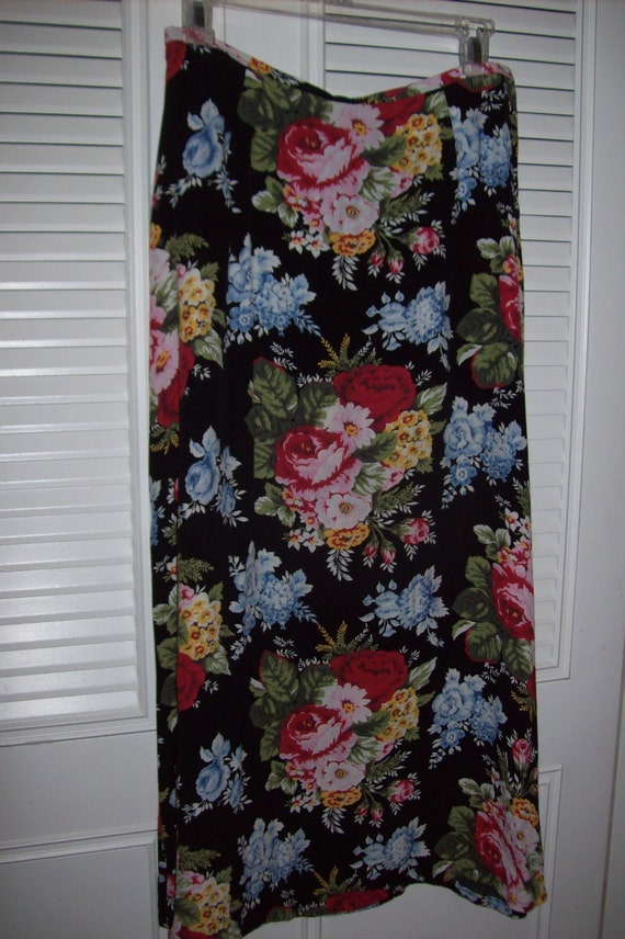 Skirt 14, Vintage Floral Long Sharon Young Skirt  