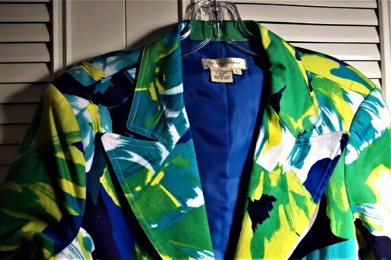 Jacket Large, Blazer Large, Transitions Turquoise… - image 4