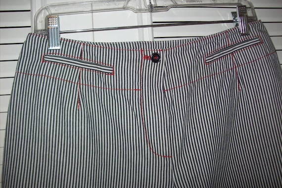 Pants 8, Vintage Harve Benard Smartly Striped Cot… - image 1