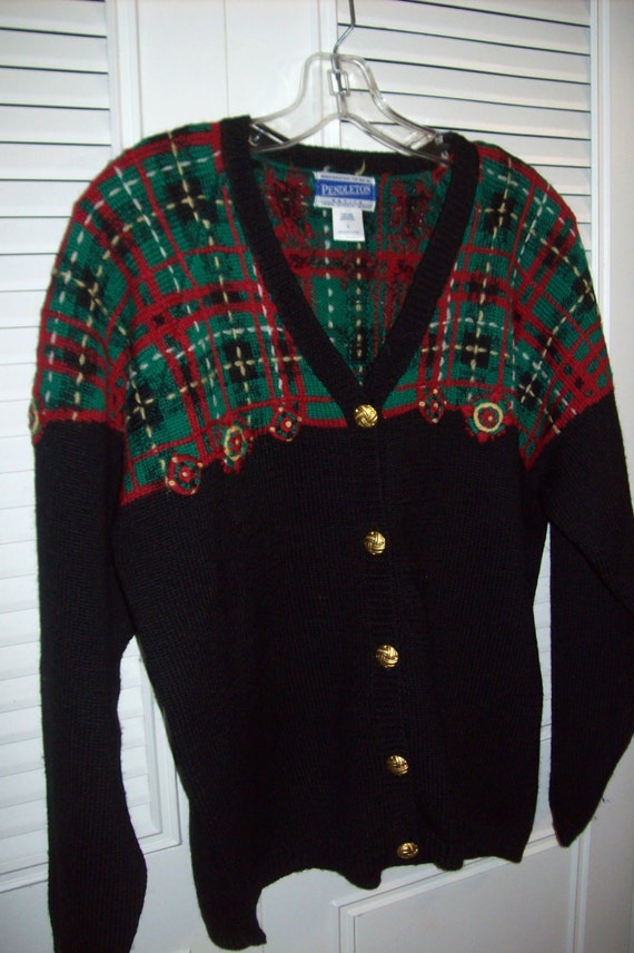 Sweater Large,  Pendleton Cardigan Sweater, All W… - image 3