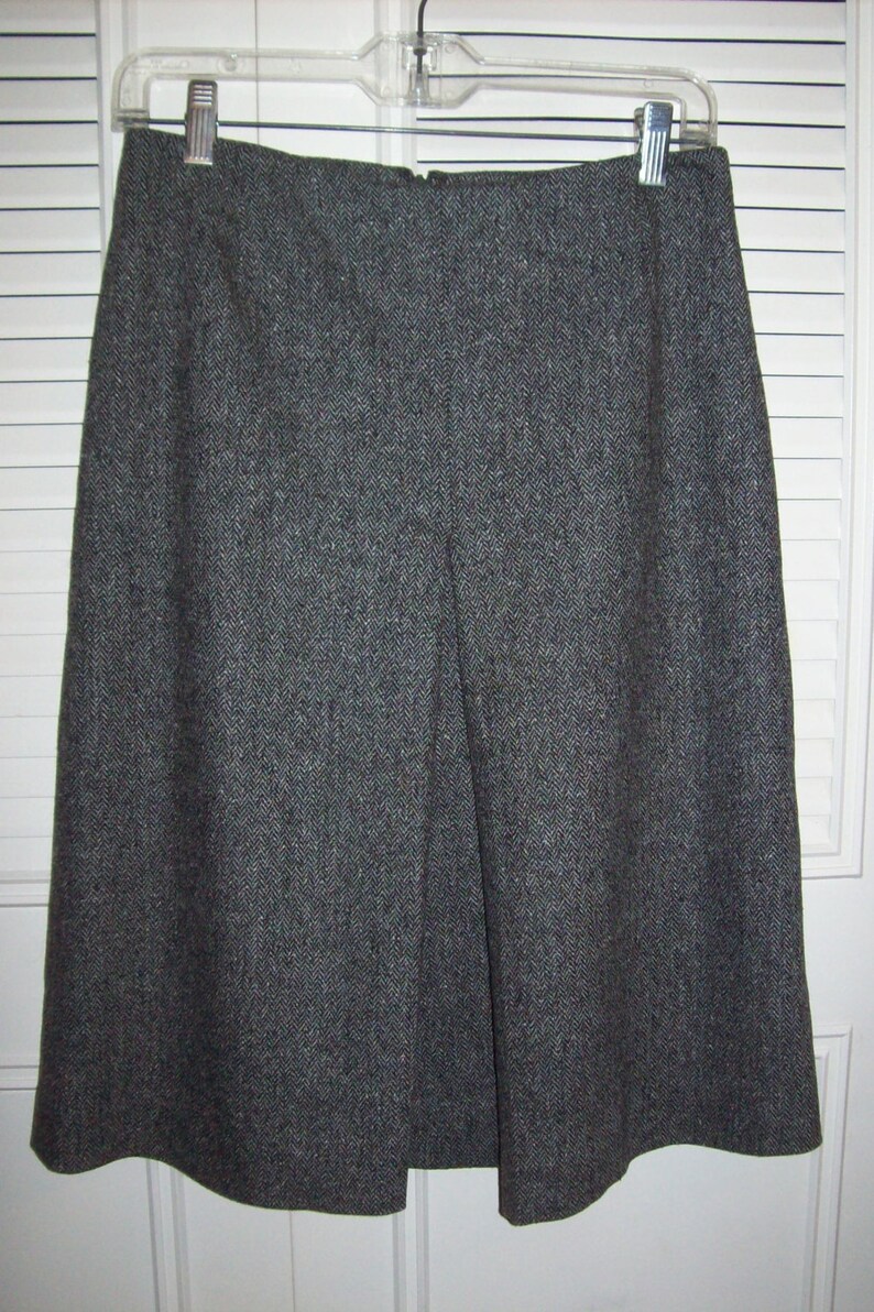 Skirt 6 Eddie Bauer Herringbone Tweed Grey Cute Skirt Size 6 - Etsy