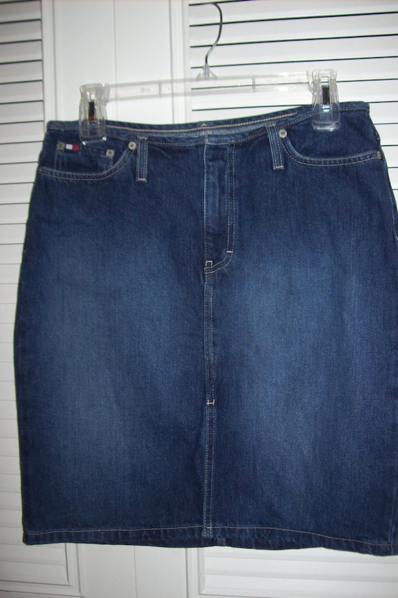 Vintage Tommy Hilfiger Short Denim Skirt Size 10 S