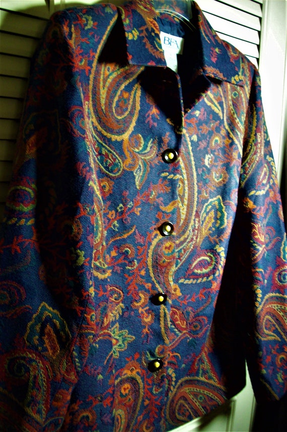Jacket Small - Medium, Paisley  Brocade Colorful … - image 2