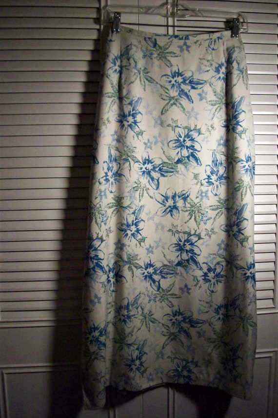 Skirt 14, Maxi Straight Pendleton Silk Skirt, Lin… - image 1
