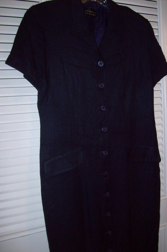 Dress 6, Prairie Preppy Maxi Dress,  Black Linen … - image 3