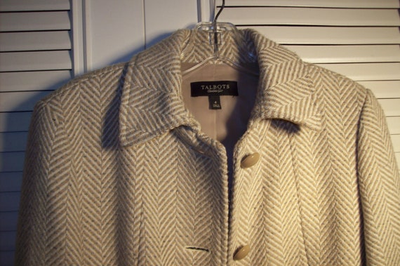 Talbot's Jacket, 4, Herringbone Wool Blend FIVE S… - image 3