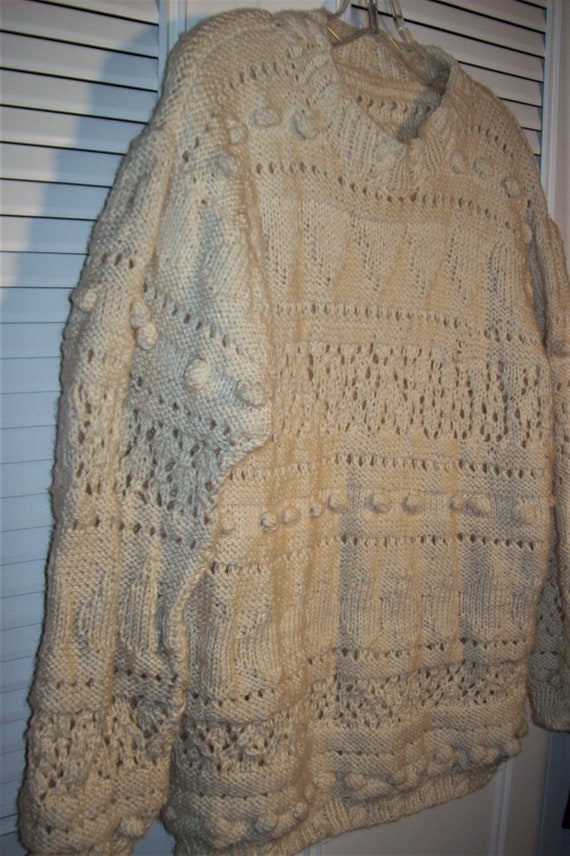 Sweater Large, Hand-Knitted   Exquisite Gorgeous P