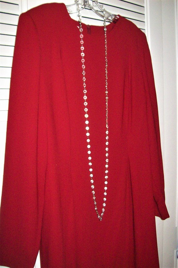 Dress 14, Talbot's Red Silk Crepe Afternoon Dress,