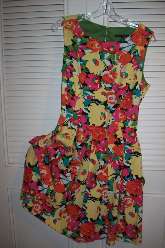 Sundress 12, Vintage  Floral  Cotton Sundress Fli… - image 2