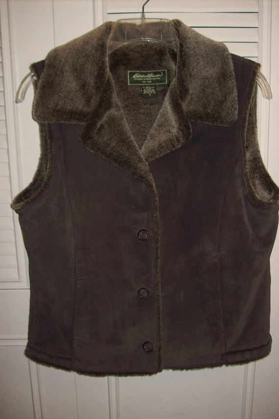 Vest Small, Suede Genuine Leather Vest, Eddie Bau… - image 2