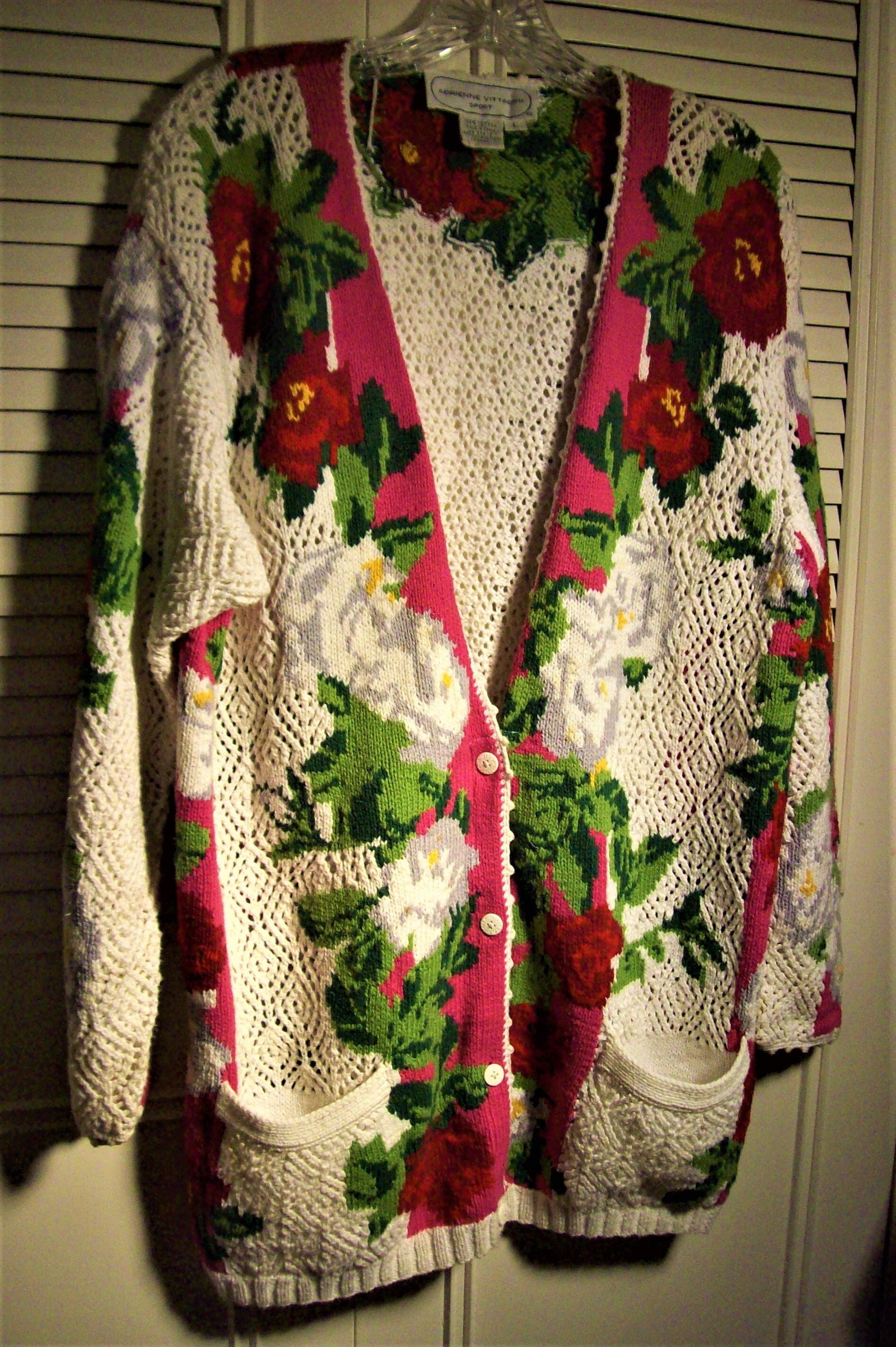 1990s Adrienne Vittadini Long Cotton Pullover (Fits M/L)